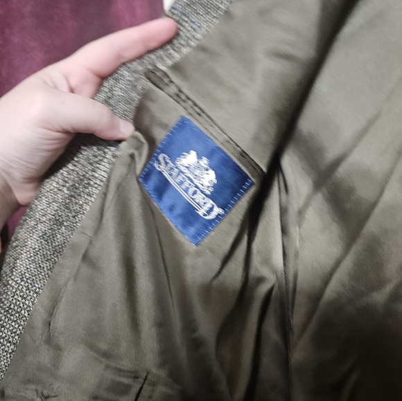 Stafford Tweed Men’s 2 Button Blazer Jacket Size 40R Tailored In The U.S! - Picture 4 of 10